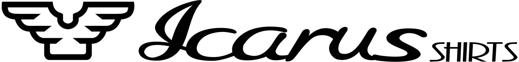 Icarus Logo - Black - Long