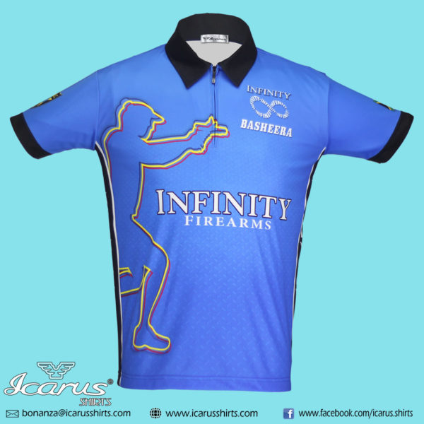 Infinity Open Face Gun dry fit sublimation shirt