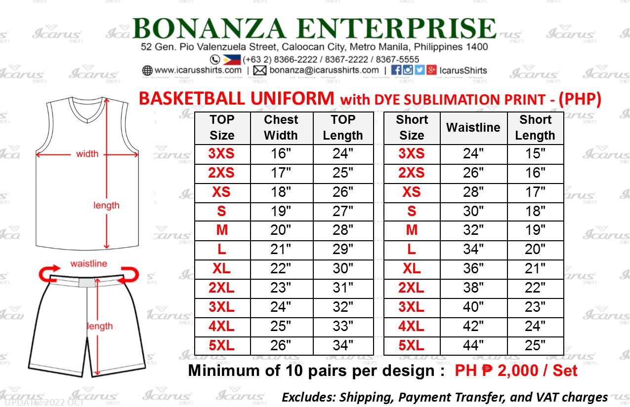 basketball jersey sizes compared to shirts