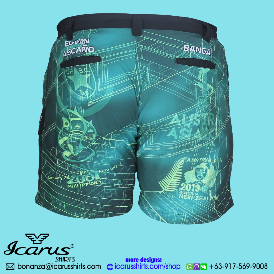AA2019 - Chronos Green Subli Shorts | Icarus Shirts